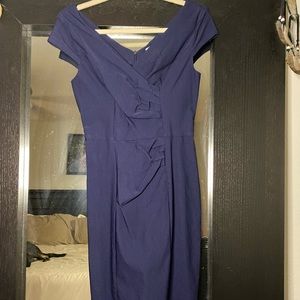 Pleated Off The Shoulder Amazon Business Dress